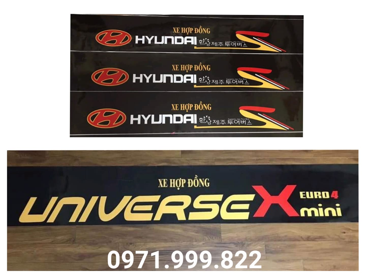 Tem hợp đồng huyndai universe chắn nắng For transit Solati County Samco Universe Thaco Giường nằm chính hãng