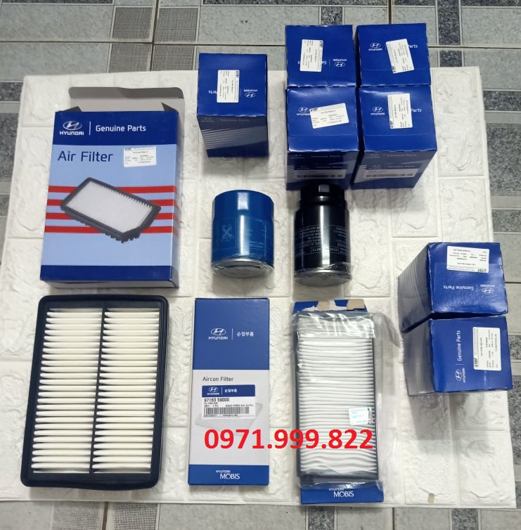 Lọc dầu nhiên liệu, lọc nhớt, lọc gió động cơ, lọc gió điều hòa xe hyundai Solati