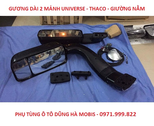Gương chiếu hậu Thaco Tb82 Tb85 Tb95 Tb120, Mobihome, Weitrai, Universe, Giường nằm, Tracomeco dài hai mặt chính hãng